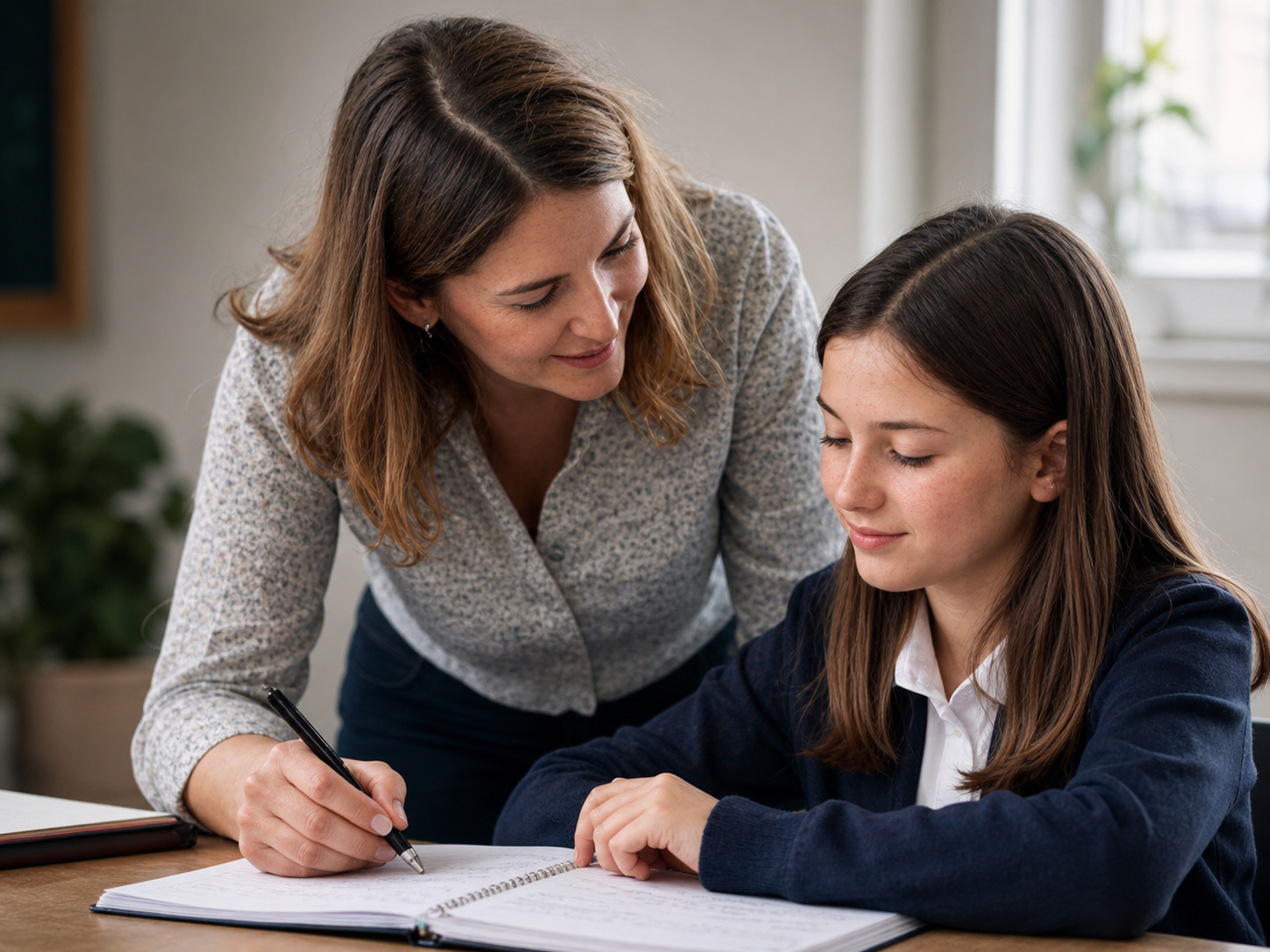 Teacher helping student with AI Examify