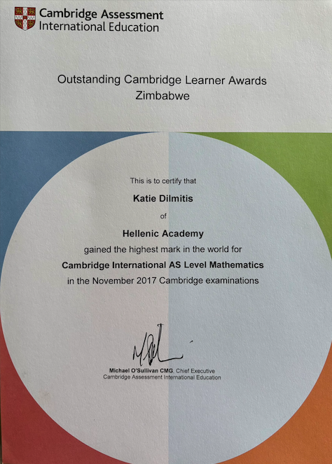 Top in the World Certificate